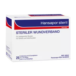 HANSAPOR Pansement stérile 6x7 cm, 25 pcs