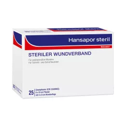 HANSAPOR Pansement stérile 8x10 cm, 25 pcs