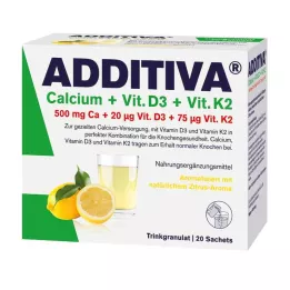 Additiva Calcium + Vit. D3 + Vit. K2 Boire Granules, 20 pc