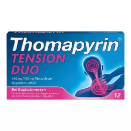 THOMAPYRIN TENSION DUO Comprimés pelliculés 400 mg/100 mg, 12 pcs