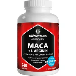 MACA 4: 1 Haute dose + capsules darginine, 240 pc