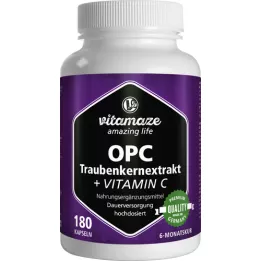 OPC TRAUBENKERNEXTRAKT Kaps de vitamine C hautement dosés +, 180 pc