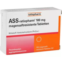 ASS-ratiopharm 100 mg de jus gastrique.BLETS, 100 pc
