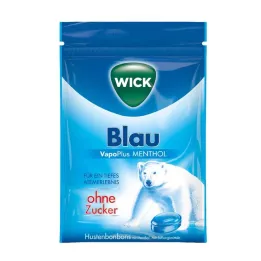 WICK BLAU Bonbons au menthol sans sucre en sachet, 72 g