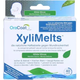 ORACOAT Comprimés adhésifs de Xylimelt Mint légers, 40 pc