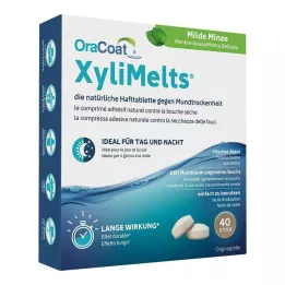 ORACOAT Comprimés adhésifs XyliMelts menthe douce, 40 pcs
