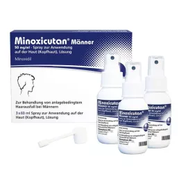 MINOXICUTAN Spray pour hommes 50 mg/ml, 3X60 ml
