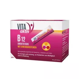 VITA AKTIV Bâtonnets directs de vitamine B12 avec éléments constitutifs protéiques, 60 pièces