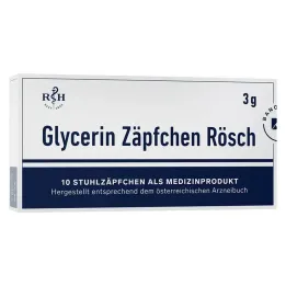 Suppositoires de glycérine Rösch 3 g pour la constipation, 10 pc