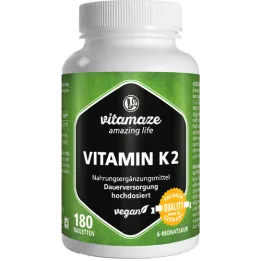 VITAMIN K2 200 μg de doses élevées comprimés végétaliens, 180 pc