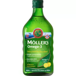 Tran de foie oméga-3 de Möller avec une saveur de citron, 250 ml