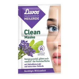 LUVOS Masque nettoyant à largile cicatrisante Cosmétique naturel, 2X7,5 ml