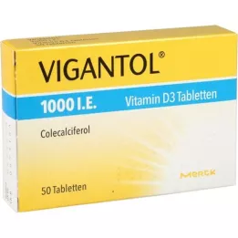 VIGANTOL 1 000 comprimés de vitamine D3, 50 pc
