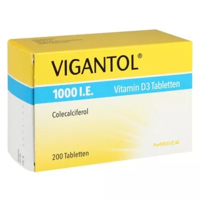 VIGANTOL 1 000, cest-à-dire des comprimés de vitamine D3, 200 pc
