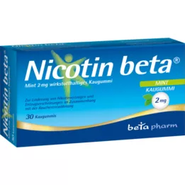 NICOTIN Beta Mint 2 mg Ingrédient actif. Kaugummi, 30 pc