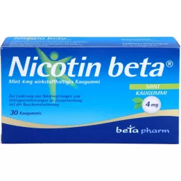 NICOTIN Beta Mint 4 mg Arrêt dingrédient actif. Kaugummi, 30 pc