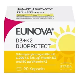 EUNOVA DuoProtect D3+K2 1000 UI/80 μg gélules, 90 pcs