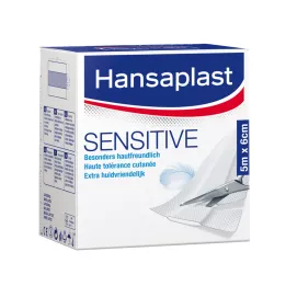 HANSAPLAST Rouleau de pansement sensible 6 cm x 5 m, 1 pièce