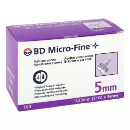 BD MICRO-FINE+ Aiguilles pour stylo 0,25 x 5 mm, 100 pièces
