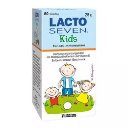 LACTO SEVEN Comprimés pour enfants au goût fraise-framboise, 50 pièces