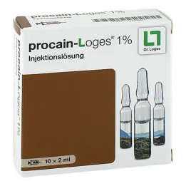 Procaïne-Loges 1% ampoules de solution injectable, 10X2 ml