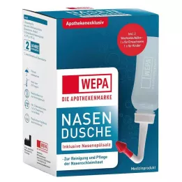 WEPA Douche nasale avec 10x2,95 g de sel de rinçage nasal, 1 P
