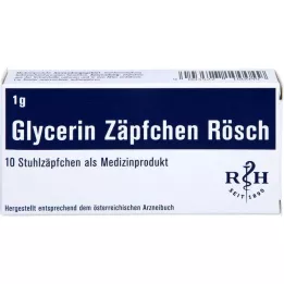 GLYCERIN ZÄPFCHEN Rösch 1 g contre la constipation, 10 pc