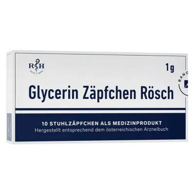 Suppositoires de glycérine Rösch 1 g contre la constipation, 10 pc Suppositoires de glycérine Rösch 1 g contre la constipation, 10 pc