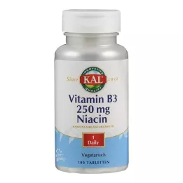 Comprimés Vitamin B3 Niacin 250 mg, 100 pc