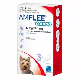 Amflee Combo 67/60.3 mg lsg.z.autr. Pour les chiens 2-10 kg, 3 pc