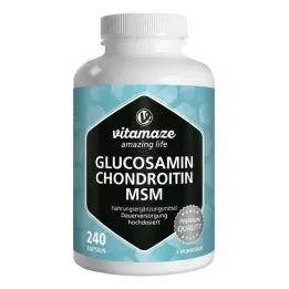 GLUCOSAMIN CHONDROITIN MSM Capsules de vitamine C, 240 pcs