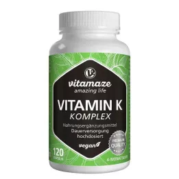 VITAMIN Gélules végétaliennes à haute dose de complexe K1+K2, 120 pcs