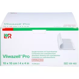 VLIWAZELL Pro Superabsorb.komppr.Steril 10x10 cm, 10 pc