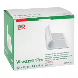VLIWAZELL Compresse superabsorbante stérile Pro 10x20 cm, 10 pcs