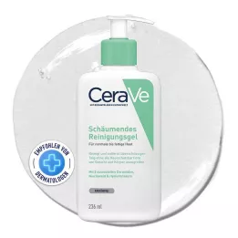 CeraVe Gel de nettoyage moussant pour le visage et le corps, 236 ml