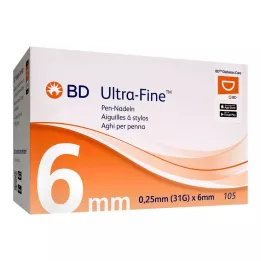 BD ULTRA-FINE Aiguilles pour stylo 6 mm 31 G 0,25 mm, 105 pièces