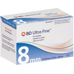 BD ULTRA-FINE Aiguilles pour stylo 8 mm 31 G 0,25 mm, 105 pièces