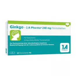 GINKGO-1A Pharma 240 mg comprimés pelliculés, 30 pcs
