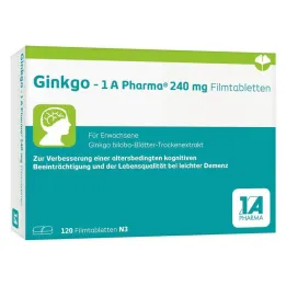 Ginkgo – 1 A Pharma® 240 mg, comprimés pelliculés, 120 comprimés