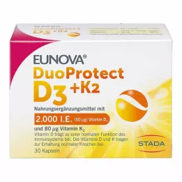 EUNOVA DuoProtect D3+K2 2000 UI/80 μg gélules, 30 pcs