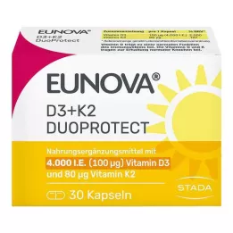 EUNOVA DuoProtect D3+K2 4000 UI/80 μg gélules, 30 pcs