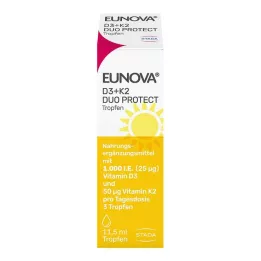 EUNOVA DuoProtect D3+K2 1000 UI/50 μg gouttes, 11,5 ml