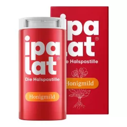 IPALAT Pastilles pour la gorge au miel doux sans menthol sans sucre, 40 pcs