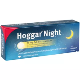 HOGGAR nuit 25 mg de comprimés de fusion, 10 pc
