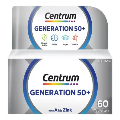 CENTRUM Tablettes Génération 50+, 60 pièces