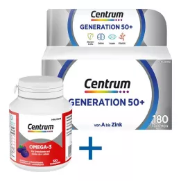 CENTRUM Tablettes Génération 50+, 180 pièces