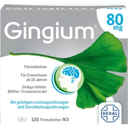 GINGIUM Comprimés pelliculés à 80 mg, 120 pcs