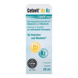 CEFAVIT D3 K2 Gouttes liquides pur pour usage oral, 20 ml