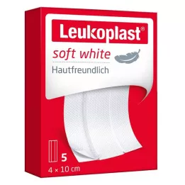 LEUKOPLAST plâtre blanc mou 4x10 cm, 5 pièces