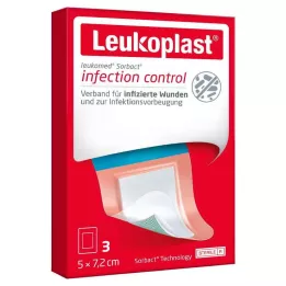 LEUKOPLAST Leukomed Sorbact stérile 5x7,2 cm, 3 pièces